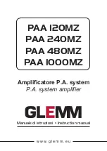 Предварительный просмотр 1 страницы GLEAM PAA 1000MZ Instruction Manual