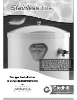 gledhill Stainless Lite Direct 90-300 litres Design, Installation & Servicing Instructions preview