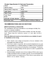 Preview for 3 page of Glem CK90TBLED Instruction Manual And Installation Manual