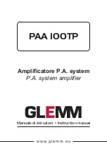 GLEMM PAA 100TP Instruction Manual preview