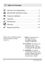 Preview for 2 page of Glen Dimplex Dimplex DFR2651L Owner'S Manual