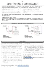 Предварительный просмотр 8 страницы Glen Dimplex UCH Owner'S Manual