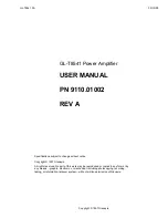 Preview for 1 page of Glenayre GL-T8541 User Manual