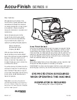 Preview for 2 page of Glendo Accu-Finish II Series Manual Instructions