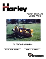 Предварительный просмотр 1 страницы Glenmac Harley Pro 6 Operator'S Manual