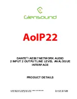 Предварительный просмотр 1 страницы Glensound AOIP22 Product Details