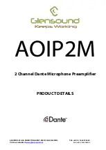 Предварительный просмотр 1 страницы Glensound Dante AOIP2M Product Details