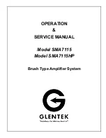 Glentek SMA7115 Operation & Service Manual предпросмотр