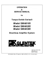 Предварительный просмотр 1 страницы Glentek SMA8105 Operation & Service Manual