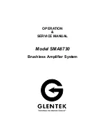 Glentek SMA8730 Operation & Service Manual предпросмотр