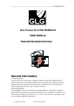 GLG Creator DLX IP65 RGBWAUV User Manual preview