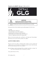 GLG Pastello Series User Manual предпросмотр