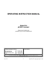 GLI International P33 Operating Instructions Manual preview