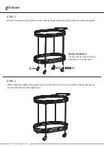 Preview for 4 page of GLITZHOME BAR CART Assembly Instruction