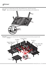 Preview for 7 page of GLITZHOME Patio Gray Aluminum Sectional Assembly Instruction Manual