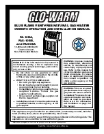 Preview for 1 page of Glo-warm FA-10BA Owner'S Operation And Installation Manual