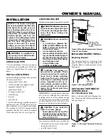 Preview for 7 page of Glo-warm FA-10BA Owner'S Operation And Installation Manual