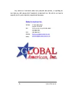 Предварительный просмотр 70 страницы Global American 2801030 User Manual