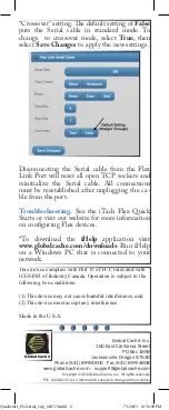 Предварительный просмотр 2 страницы Global Cache Flex Link Series Quick Start