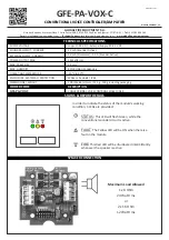 Предварительный просмотр 1 страницы Global Fire Equipment GFE-PA-VOX-C Quick Start Manual