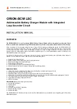 Global Fire Equipment ORION-BCM LSC Installation Manual предпросмотр