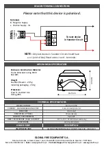 Предварительный просмотр 2 страницы Global Fire Equipment VALKYRIE CB IP65 Instruction Manual