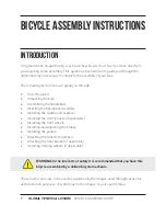 GLOBAL FITNESS & LEISURE BICYCLE Assembly Instructions Manual preview