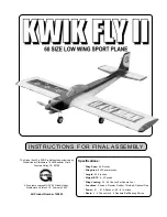 Global Hobby Kwik Fly II ARF Instructions For Final Assembly preview