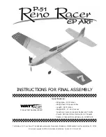 Global Hobby Wattage P-51 Reno Racer EP Instructions For Final Assembly предпросмотр