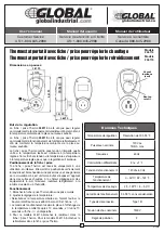 Preview for 3 page of Global Industrial 246114 User Manual