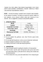 Preview for 2 page of Global Industrial DJ365 Instruction Manual