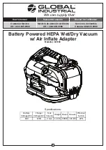 Global Industrial HEPA 641808 User Manual предпросмотр