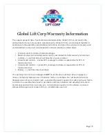 Preview for 9 page of global lift corp L325DIA Owner'S Manual