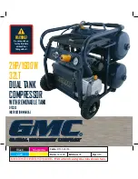 Global Machinery Company 2HP/1600W 32LT DUAL TANK COMPRESSOR WITH REMOVABLE TANK DTC32L Instruction Manual preview