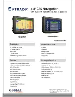 Preview for 1 page of Global Navigation Entrada EGM-48TB Specifications