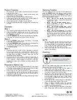 Предварительный просмотр 2 страницы Global Solutions GS1630 Operating Instructions