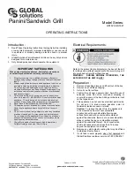 Предварительный просмотр 1 страницы Global Solutions Panini GS1620 Series Operating Instructions