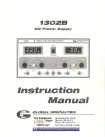 Предварительный просмотр 1 страницы Global Specialties 1302B Instruction Manual