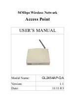 Preview for 1 page of Global Sun GL2454AP-QA User Manual