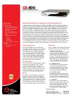 Preview for 1 page of Global Technology Associates GB-800 Brochure