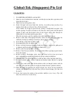 Preview for 11 page of Global-Tek GT-CR 2 Instruction & Installation Manual