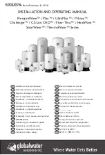 Preview for 1 page of Global Water C2-Lite CAD Series Installation And Operating Manual