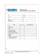 Preview for 9 page of Global 989021 Operation, Maintenance, Repair Parts List