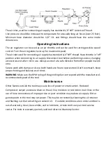 Preview for 2 page of Global G3420 Operating Instructions, Parts List, Warranty, & Warranty Repair Center