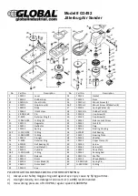 Preview for 3 page of Global G3492 Operating Instructions, Parts List, Warranty, & Warranty Repair Center