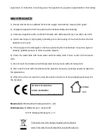 Предварительный просмотр 10 страницы Global MH-MF40A Instruction Manual