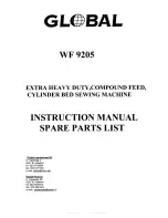 Preview for 1 page of Global WF 9205 Instruction Manual And Spare Parts List