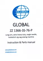 Global ZZ 1366-3S-76-P Instruction & Parts Manual preview