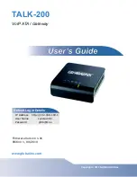 Globalinx Talk-200 User Manual preview