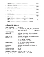 Preview for 3 page of Globalmediapro HDM-944S50 Operation Manual